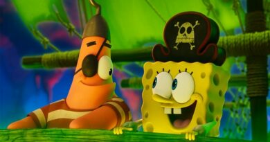 SpongeBob e Patrick in versione pirati a bordo di una nave, pronti a salpare per una nuova, divertentissima avventura sottomarina.