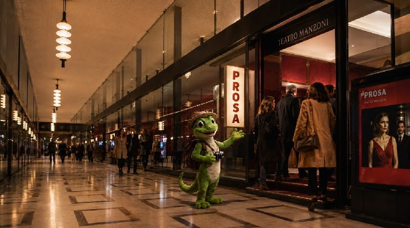 Geco Gaudenzio alla stagione di prosa 2026/27 del Teatro Manzoni di Milano nella Galleria Manzoni