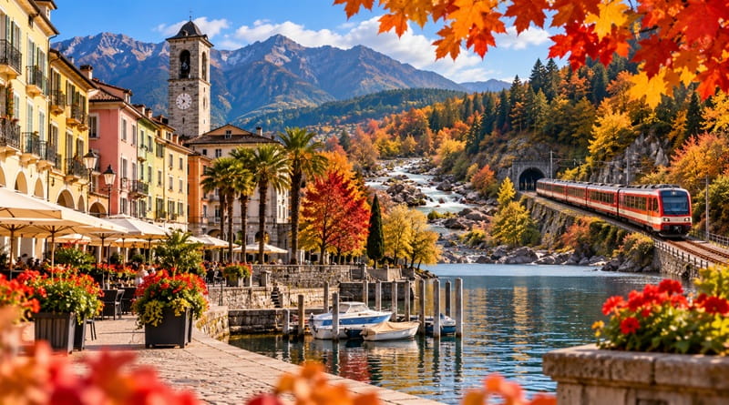 Treno del foliage tra Domodossola e Locarno tra montagne e colori d’autunno